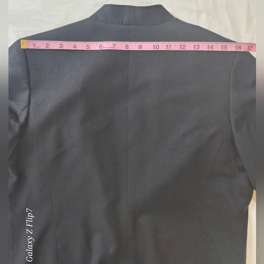 ​Talbots 14P Black Wool Blend Open Front Blazer - Professional Petite Jacket - Picture 7 of 9